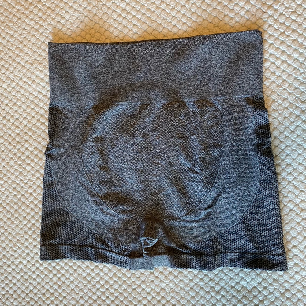 Gray High-rise Tummy Control Butt Lifting Active Shorts